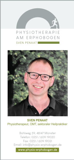 Flyer: Praxis Physiotherapie am Erphobogen